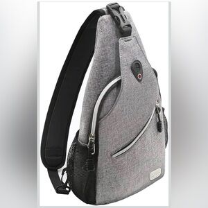 Gray Crossbody Sling Bag
